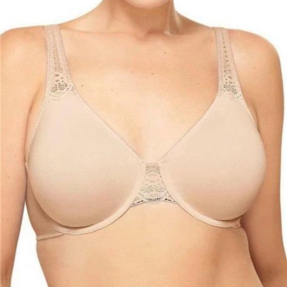 Wacoal Tan Lace Accent Bra 851211. 34 DDD